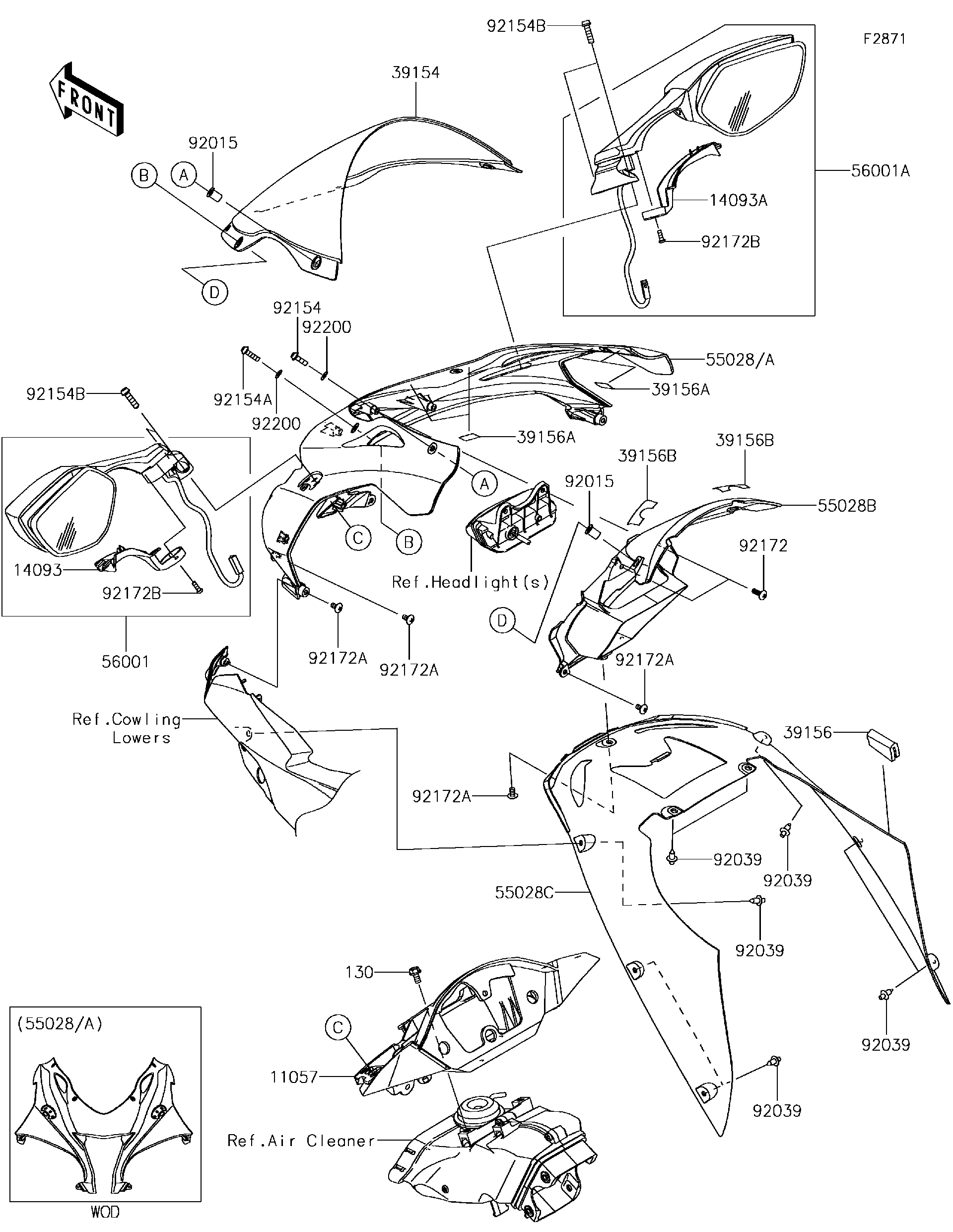 2018 Kawasaki Motorcycles Parts-Finder Diagrams | Brushy Mountain