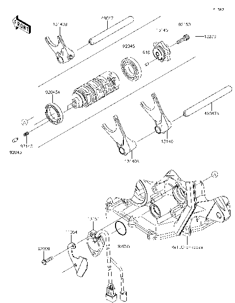Gear Change Drum/Shift Fork(s)