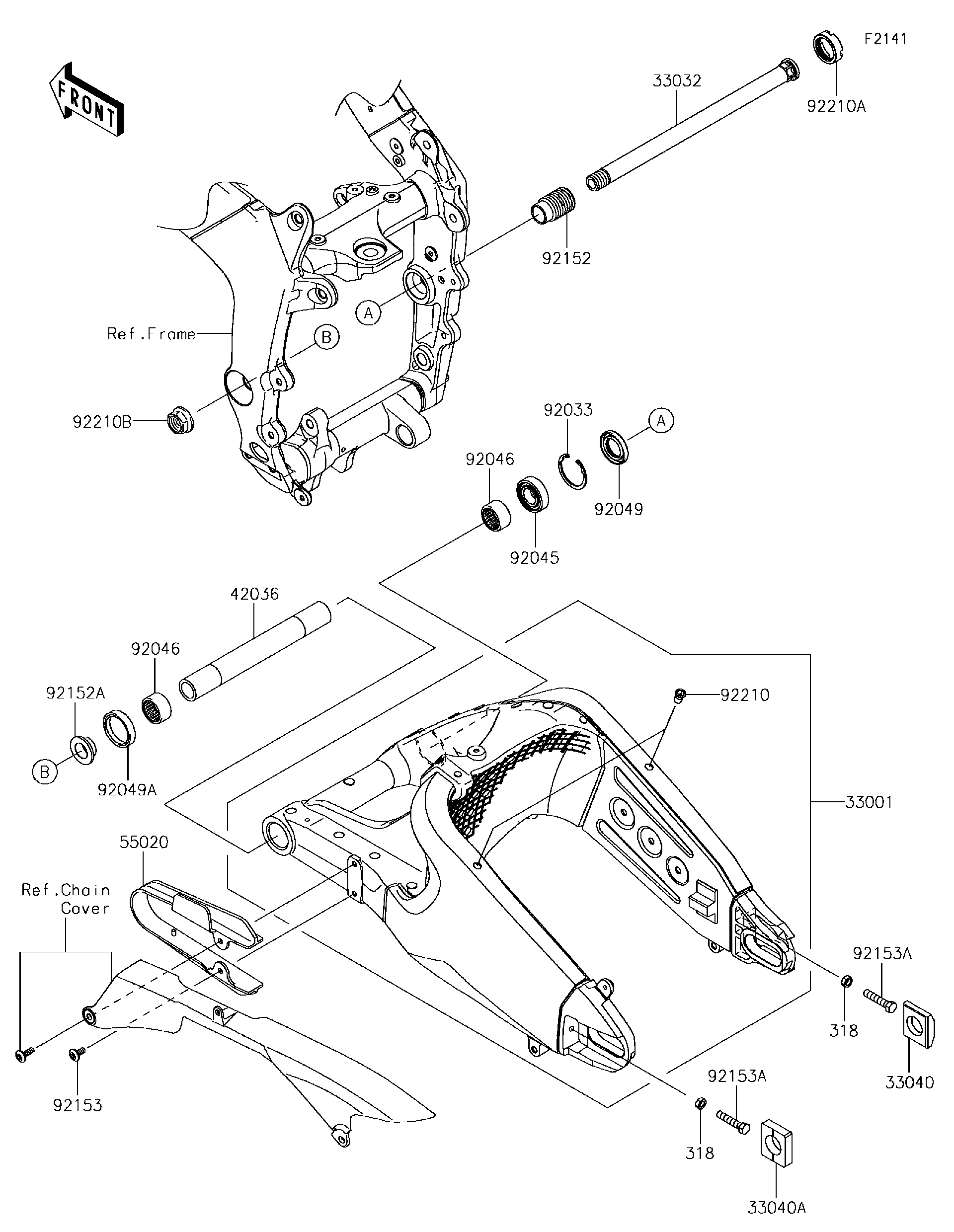 2018 Kawasaki NINJA® ZX™-6R KRT EDITION (ZX636EJFA) Swingarm