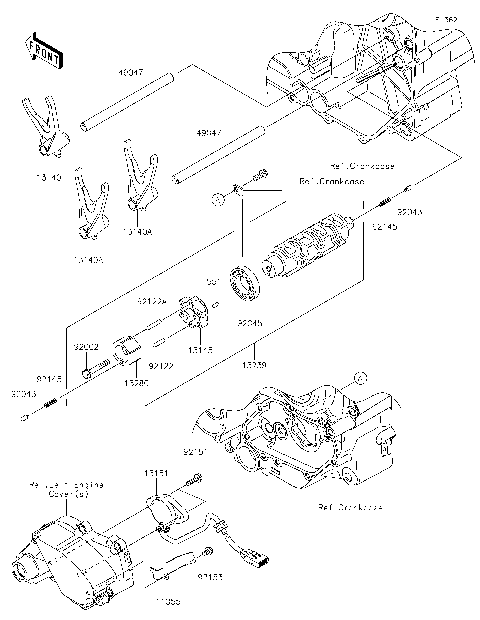 Gear Change Drum/Shift Fork(s)