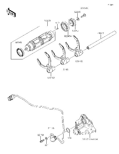 Gear Change Drum/Shift Fork(s)