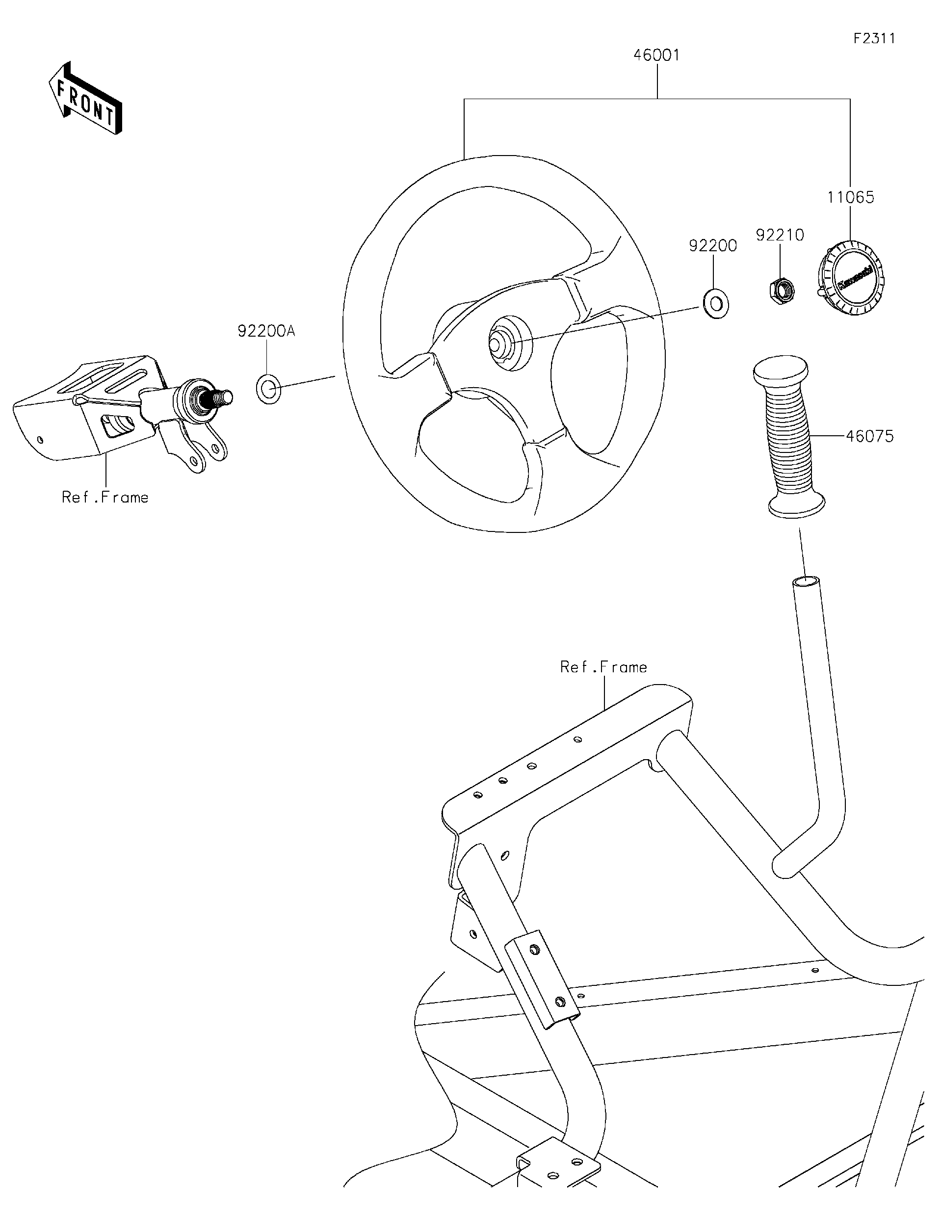 2020 Kawasaki TERYX® LE (KRF800GLF) Steering Wheel Utility