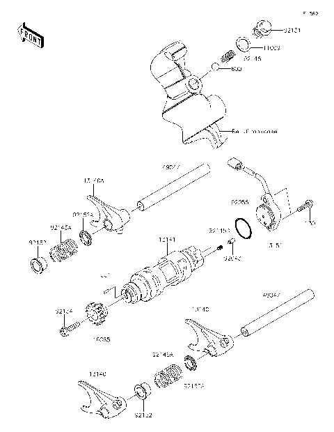 Gear Change Drum/Shift Fork(s)