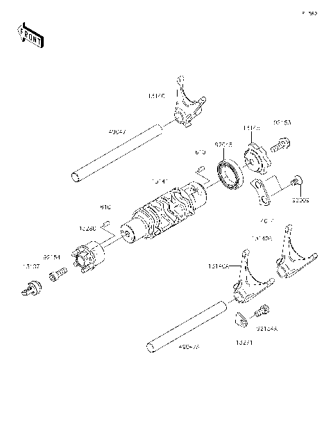 Gear Change Drum/Shift Fork(s)