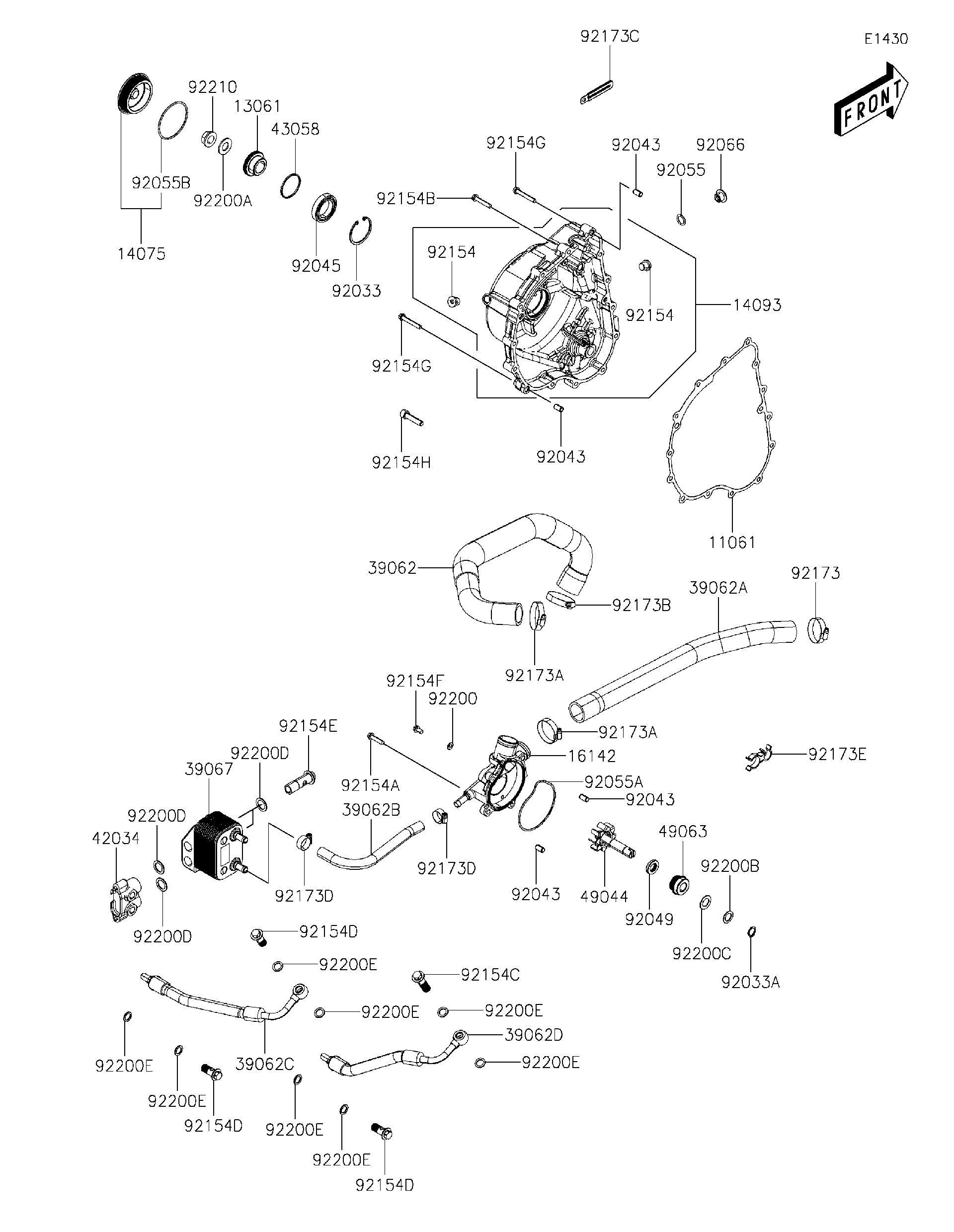 キャナイページ Kawasaki Motorcycle 2013 OEM Parts Diagram for Fuel Tank (BDF-BEF