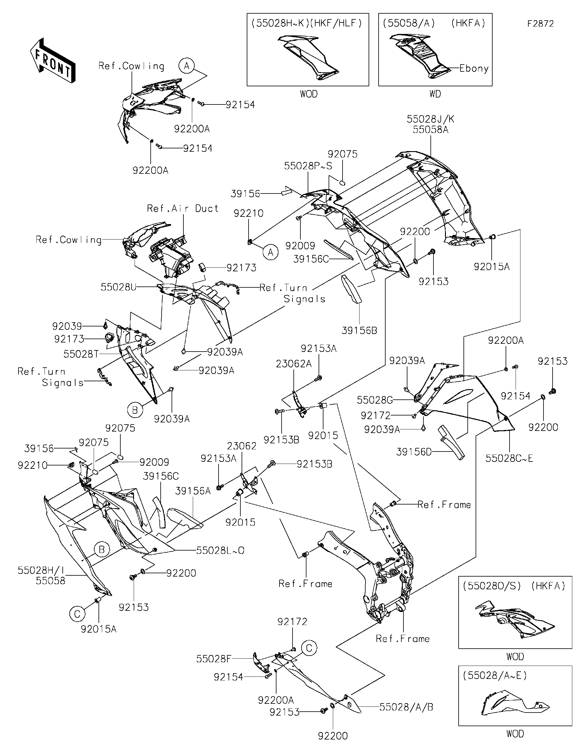 2019 Kawasaki Motorcycles Parts-Finder Diagrams | South MS