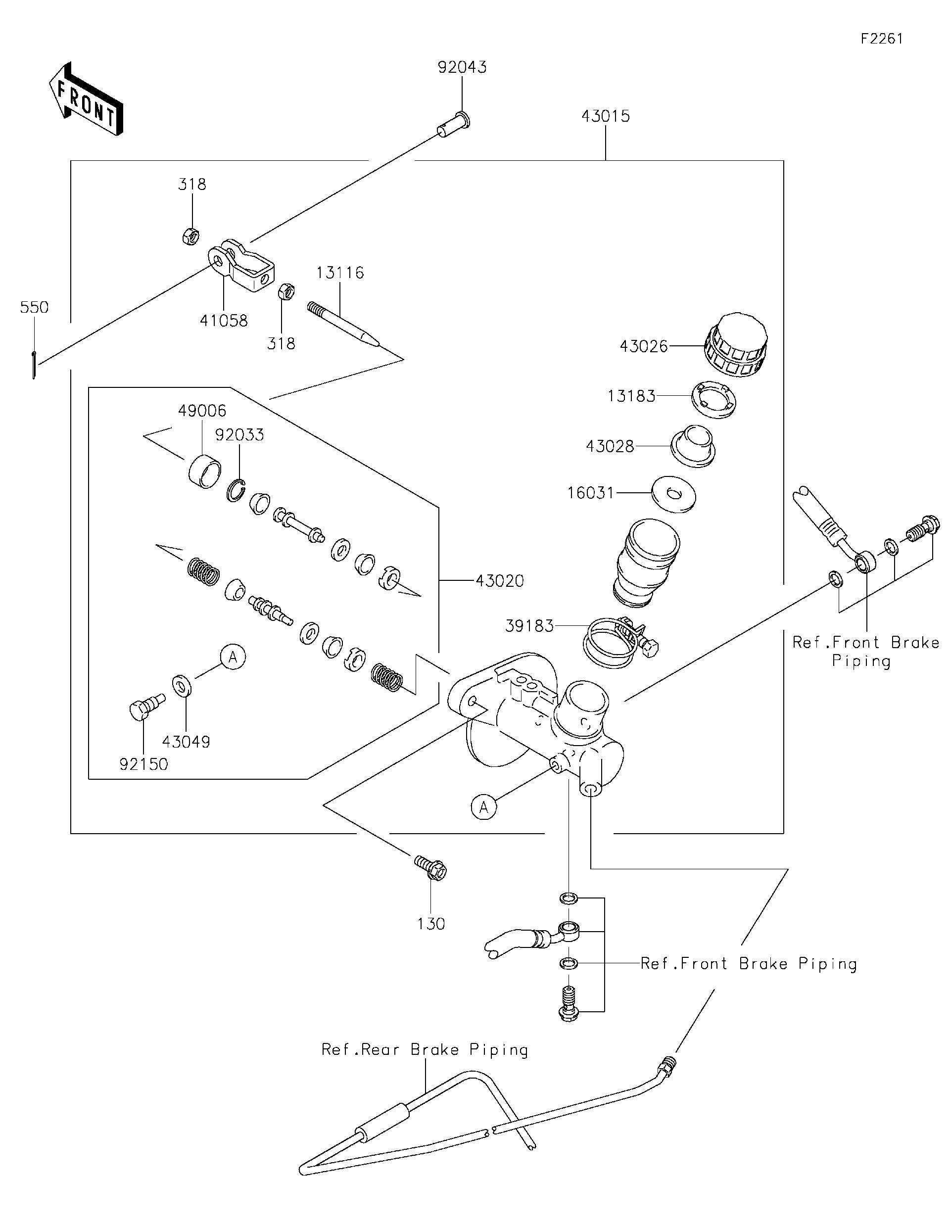 2020 Kawasaki MULE SX™ 4x4 XC FI (KAF400RLF) Master Cylinder
