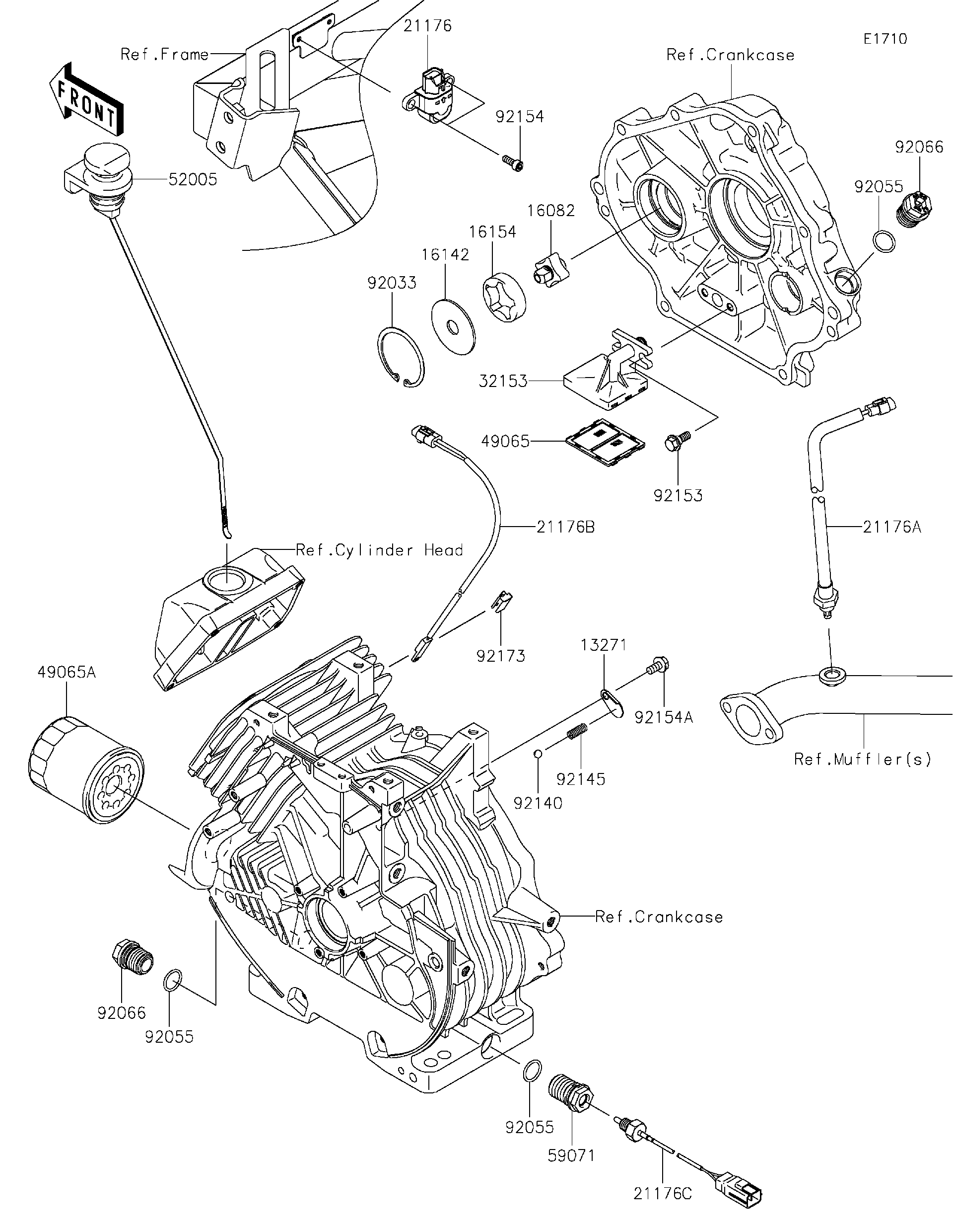 2020 Kawasaki MULE SX™ 4x4 XC CAMO FI (KAF400SLF) Oil Pump