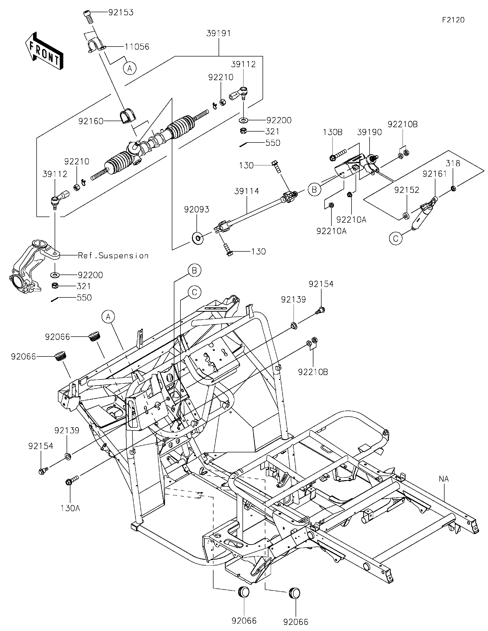 2020 Kawasaki MULE SX™ 4x4 XC CAMO FI (KAF400SLF) Frame