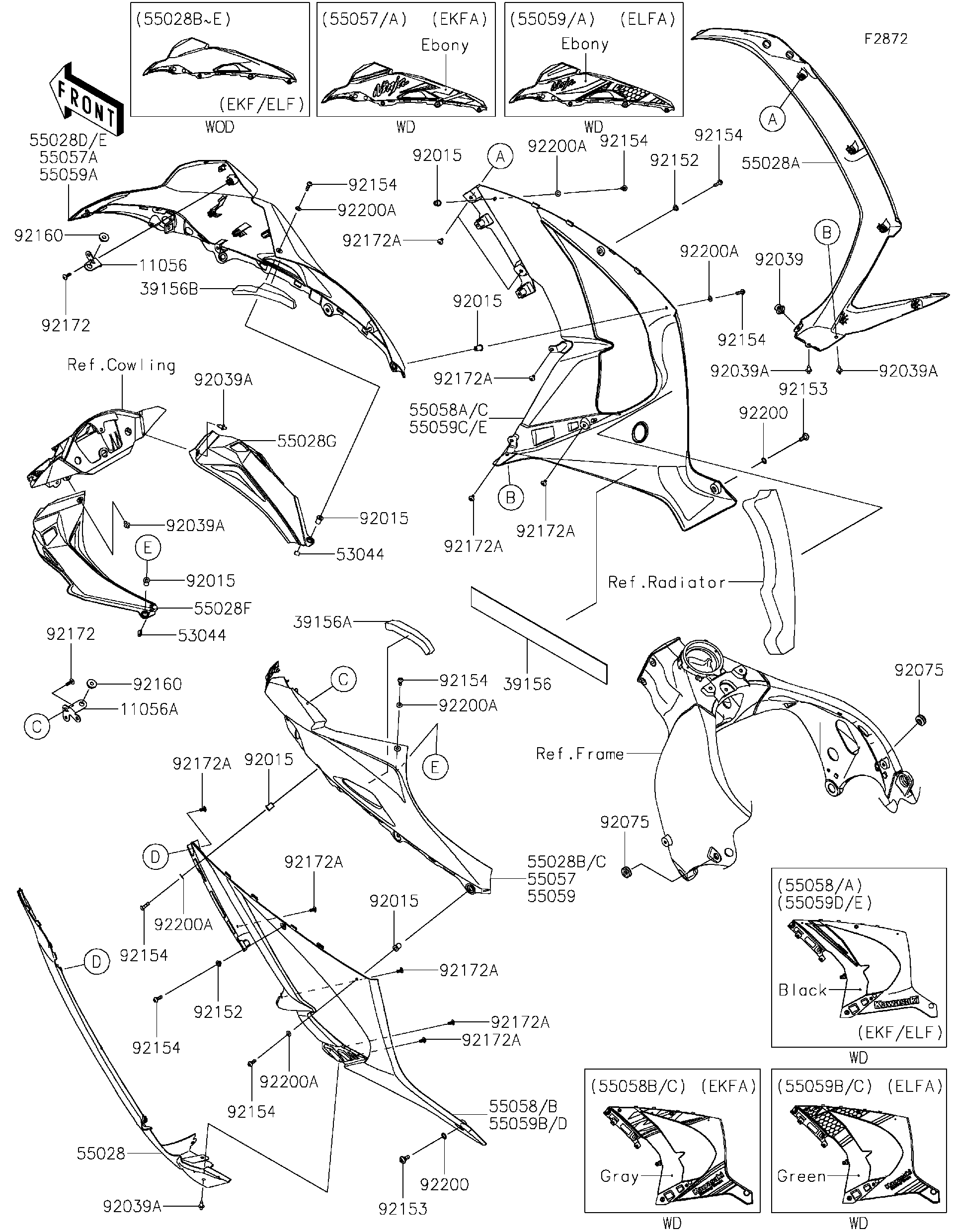 2019 Kawasaki Motorcycles Parts-Finder Diagrams | Cities