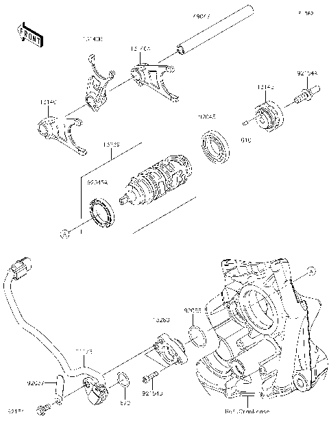 Gear Change Drum/Shift Fork(s)
