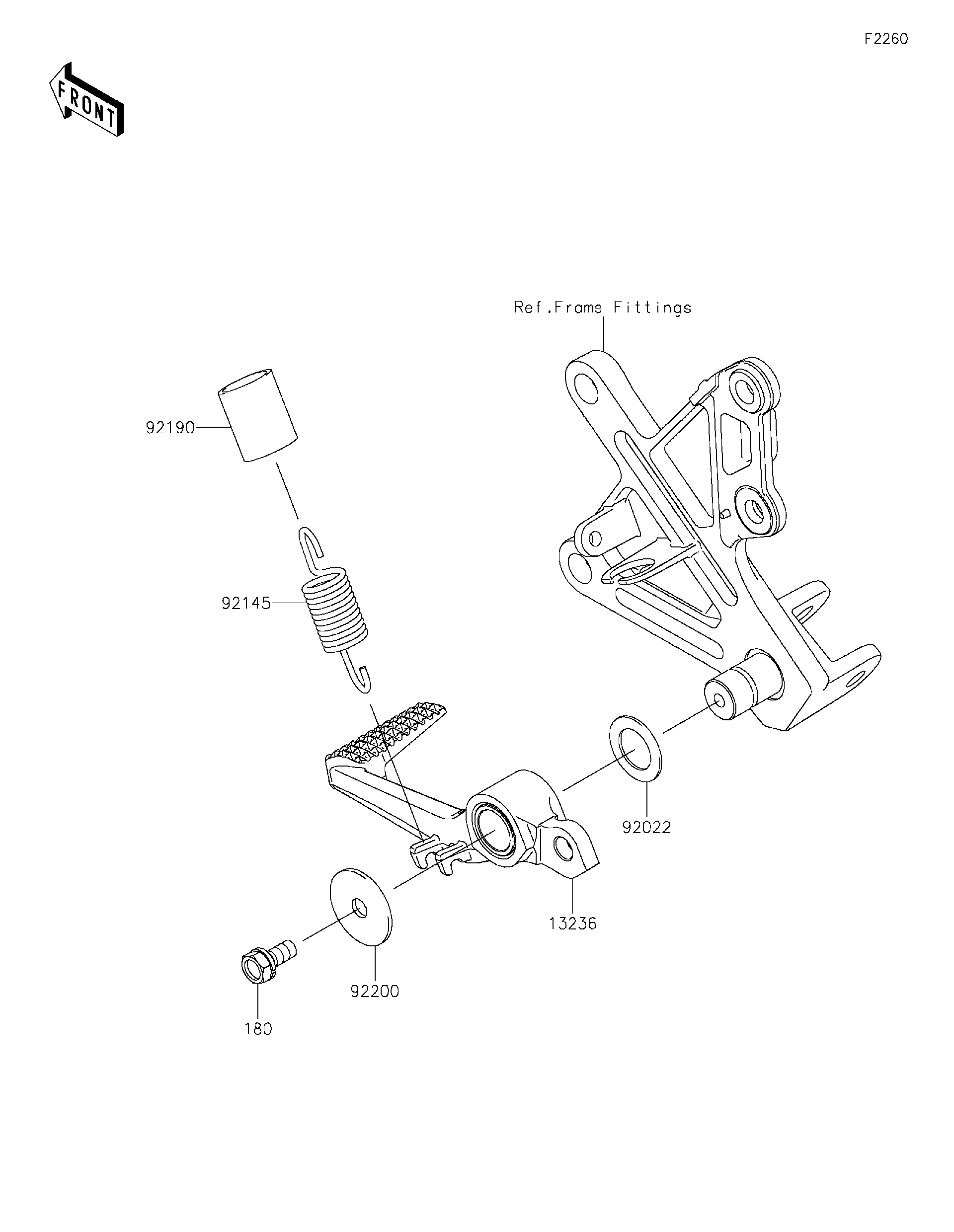 j ページ Kawasaki Motorcycle 1994 OEM Parts Diagram for Carburetor