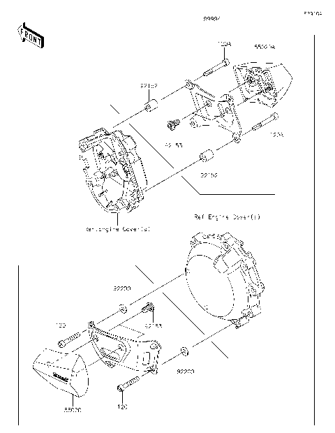 YKページ Kawasaki Motorcycle 2021 OEM Parts Diagram for Cowling