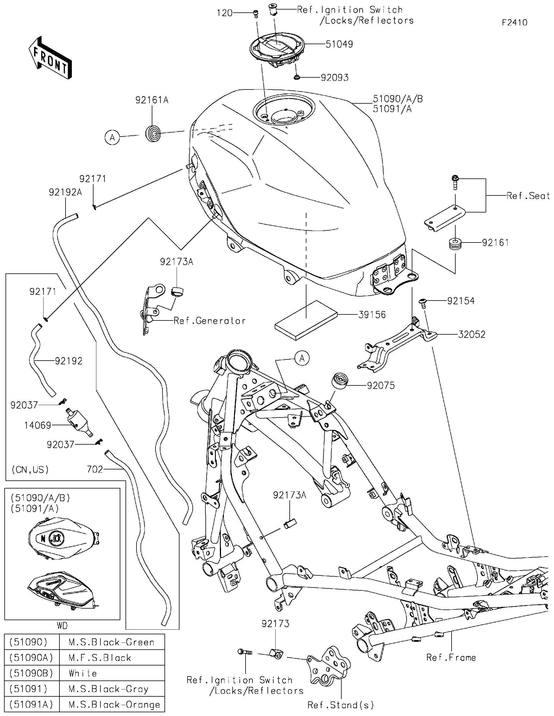 325tページ 2020 Kawasaki Motorcycles Parts-Finder Diagrams | South MS