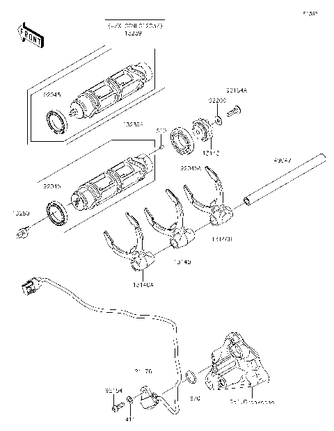Gear Change Drum/Shift Fork(s)