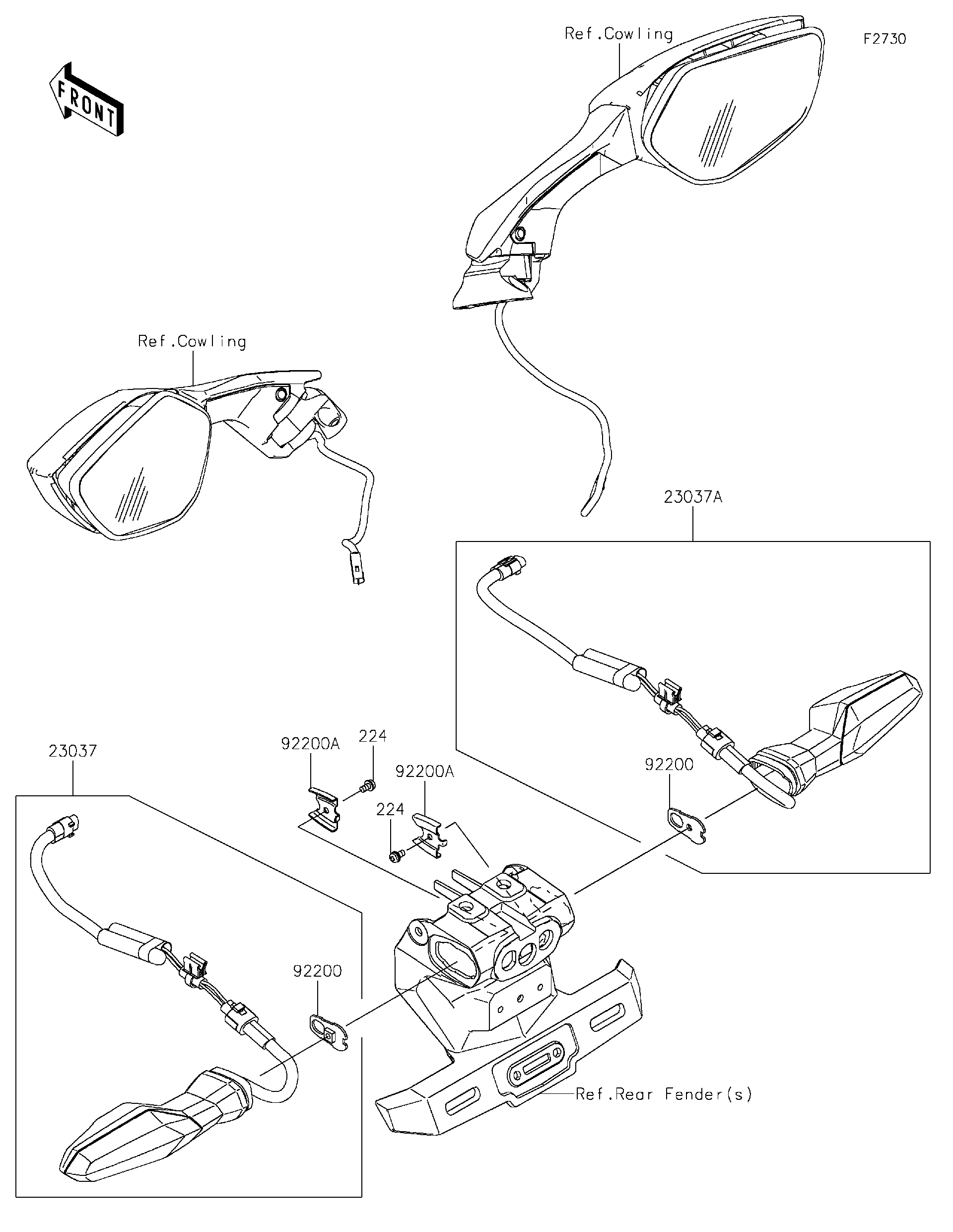 2020 Kawasaki NINJA H2®? SX SE+ (ZX1002DLF) Turn Signals