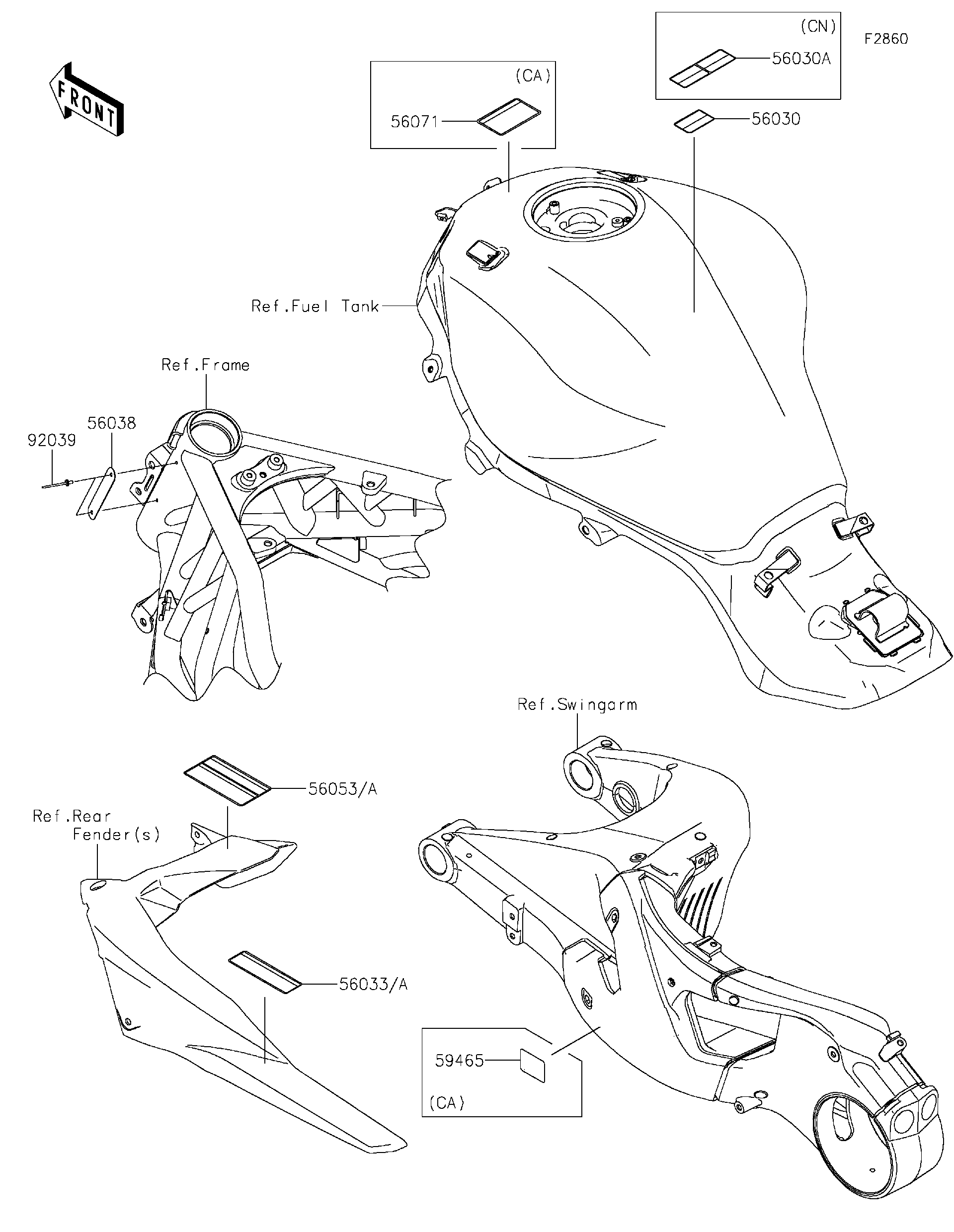 ゆかページ Kawasaki Motorcycle 2004 OEM Parts Diagram for CLUTCH