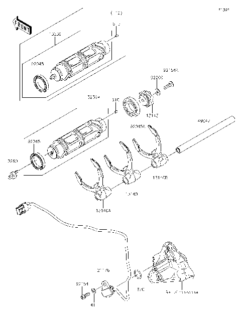 Gear Change Drum/Shift Fork(s)