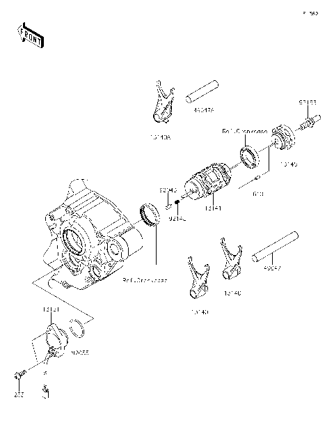 Gear Change Drum/Shift Fork(s)