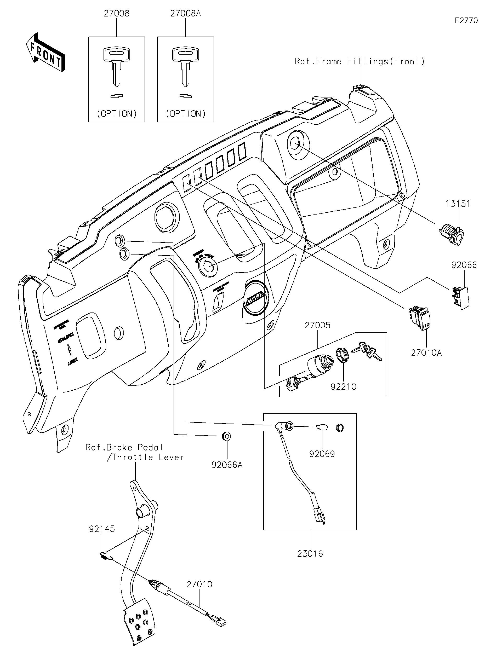 2020 Kawasaki MULE SX™ (KAF400JLS) Ignition Switch Utility