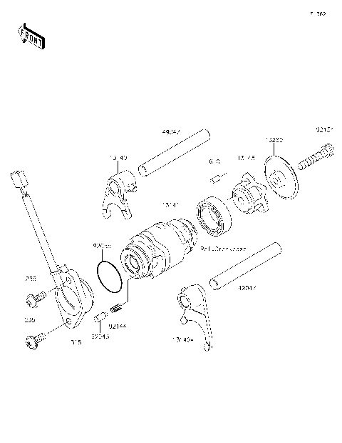 Gear Change Drum/Shift Fork(s)