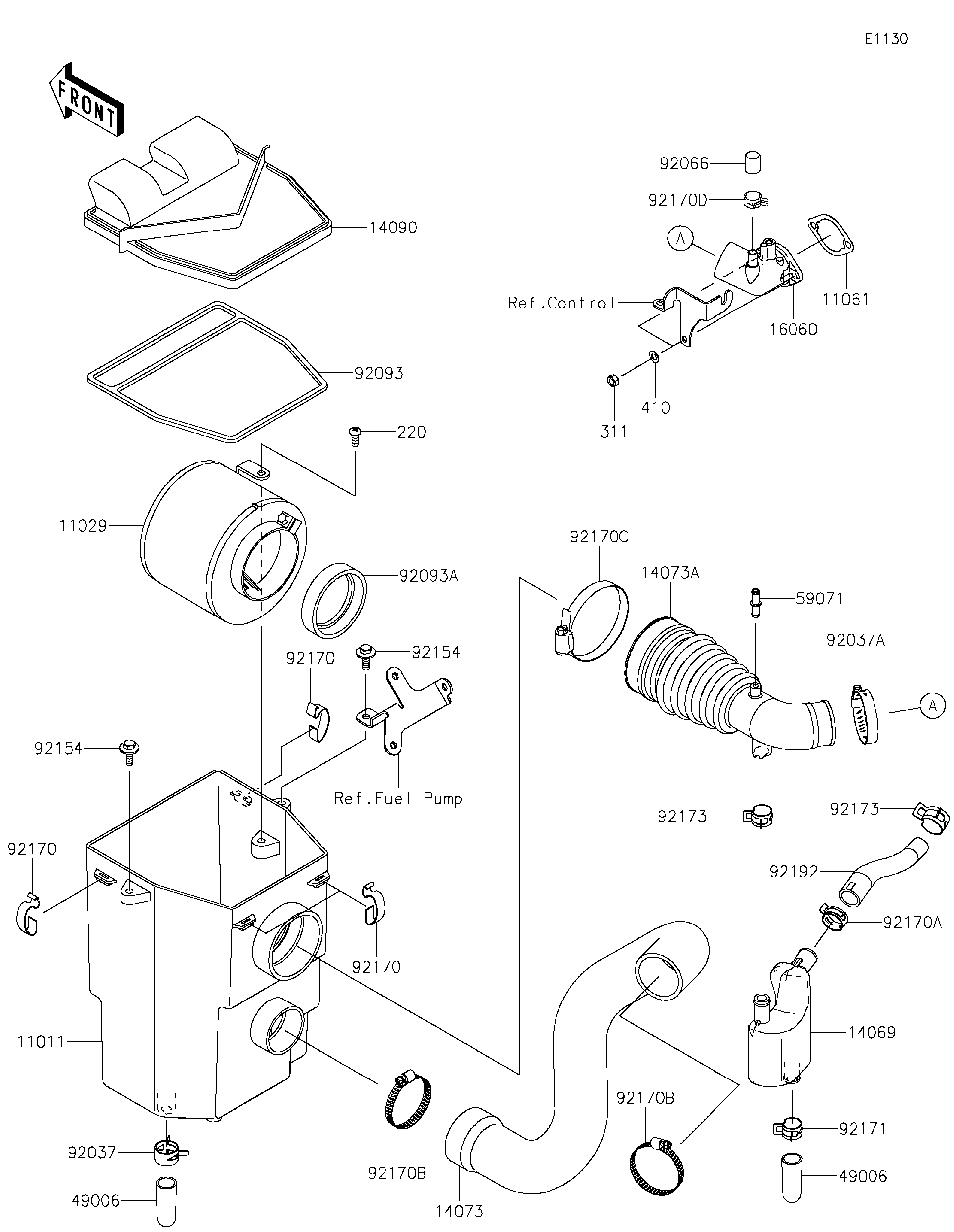 nimoページ Kawasaki Motorcycle 1992 OEM Parts Diagram for Electrical