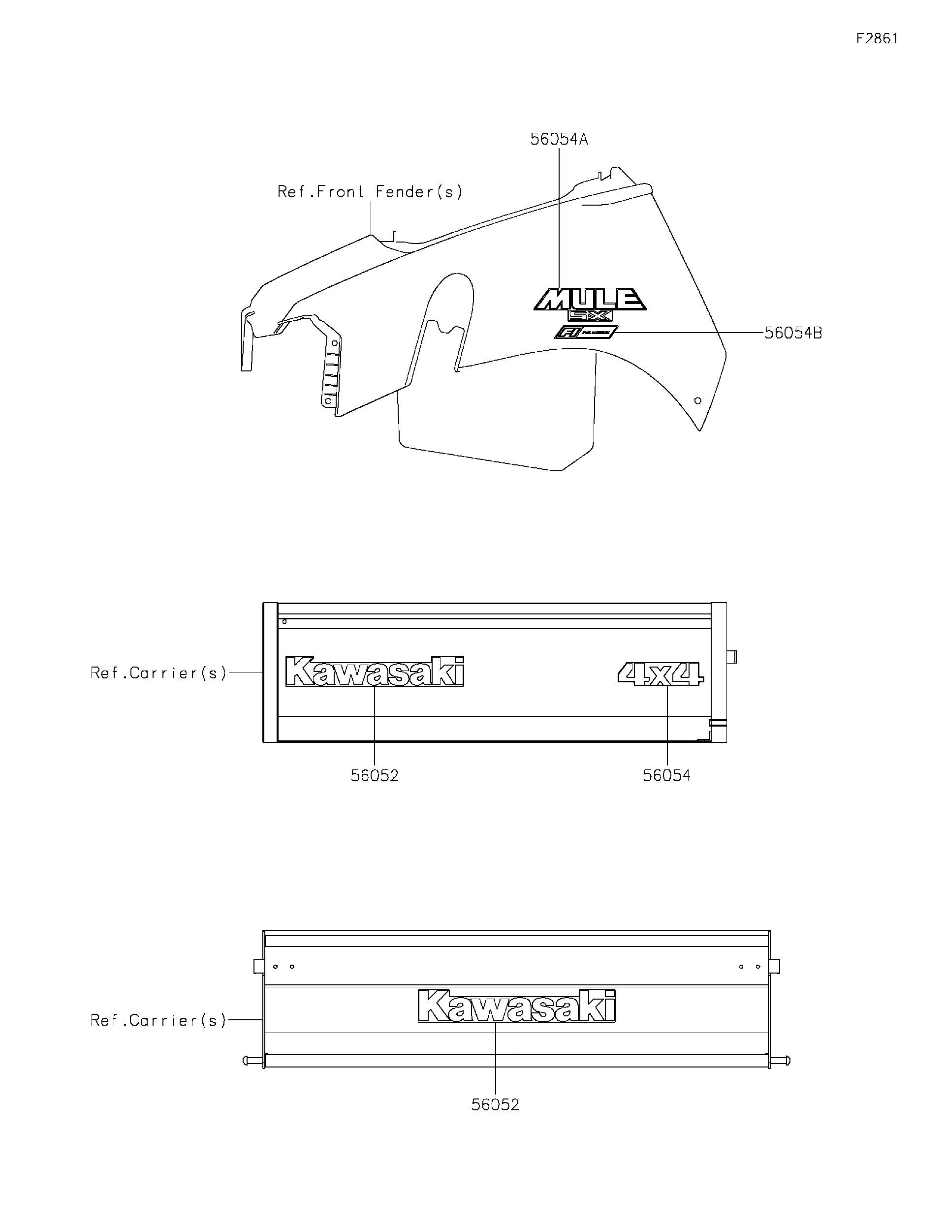 2023 Kawasaki Utility Vehicles Parts-Finder Diagrams