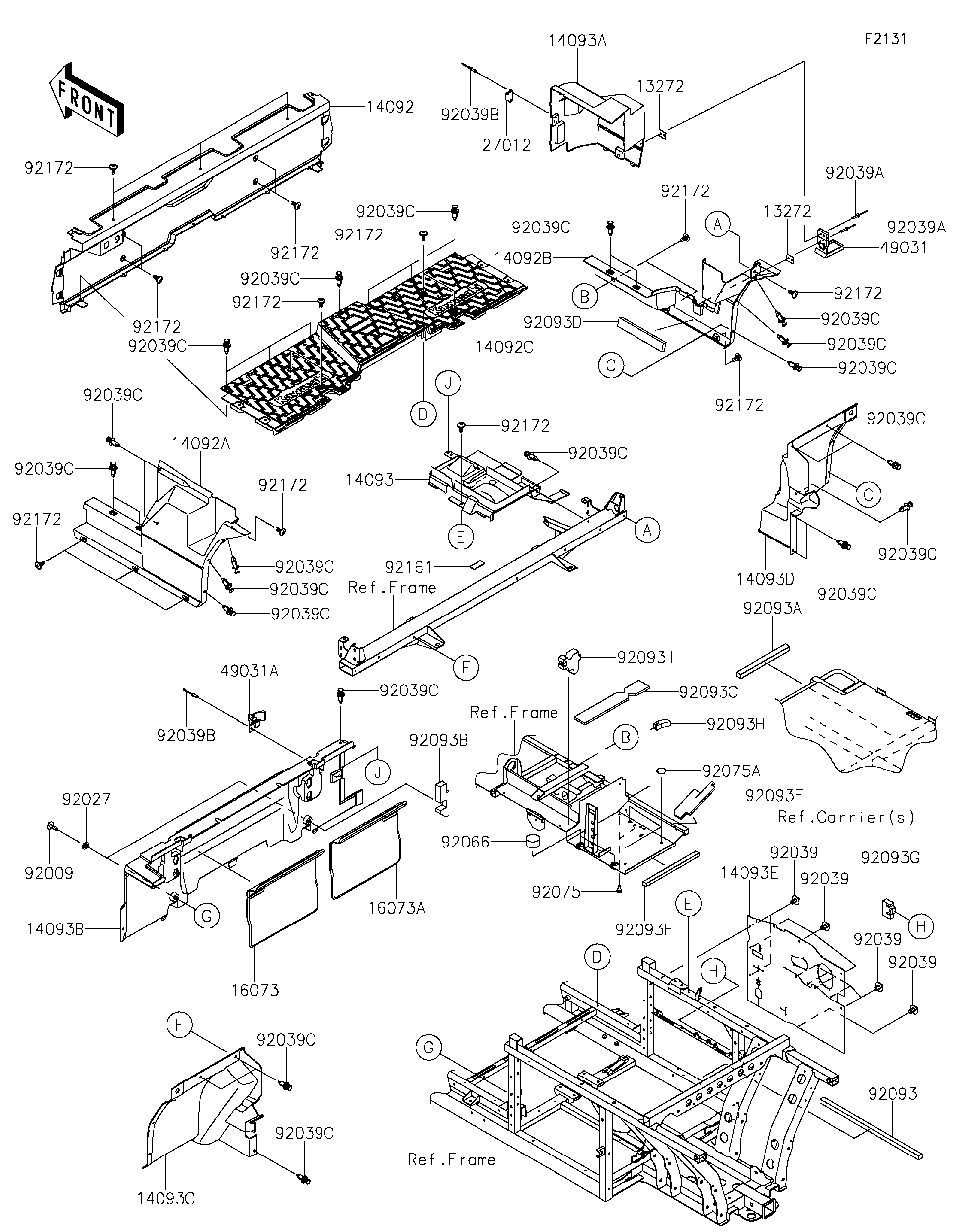 2021 Kawasaki MULE PRO-DXT™ DIESEL (KAF1000AMFNN) Frame Fittings