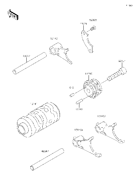Gear Change Drum/Shift Fork(s)