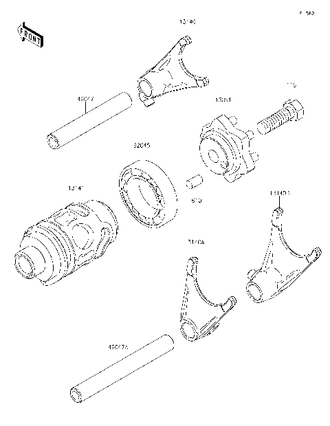 Gear Change Drum/Shift Fork(s)