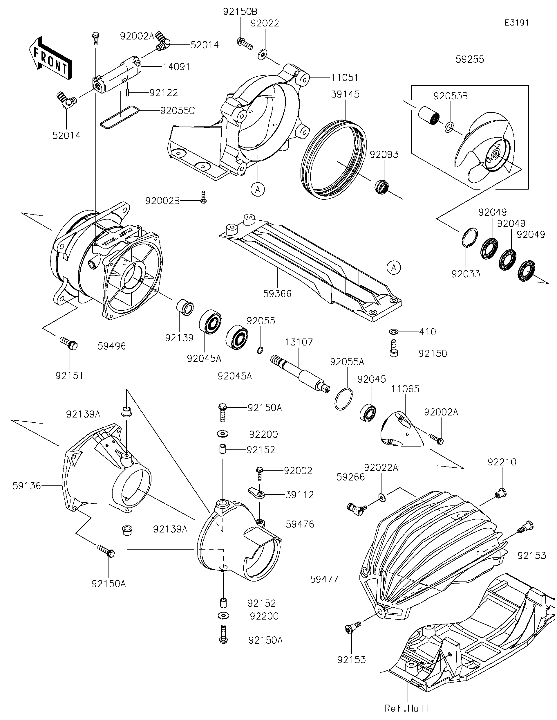 2023 Kawasaki JET SKI® STX® 160 (JT1500RPFNN) Jet Pump