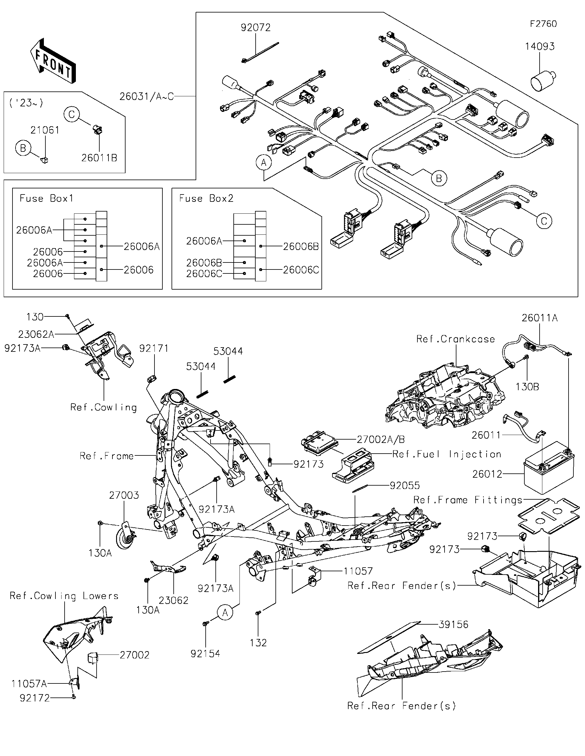 2023 Kawasaki Motorcycles Parts-Finder Diagrams in Palmer MA