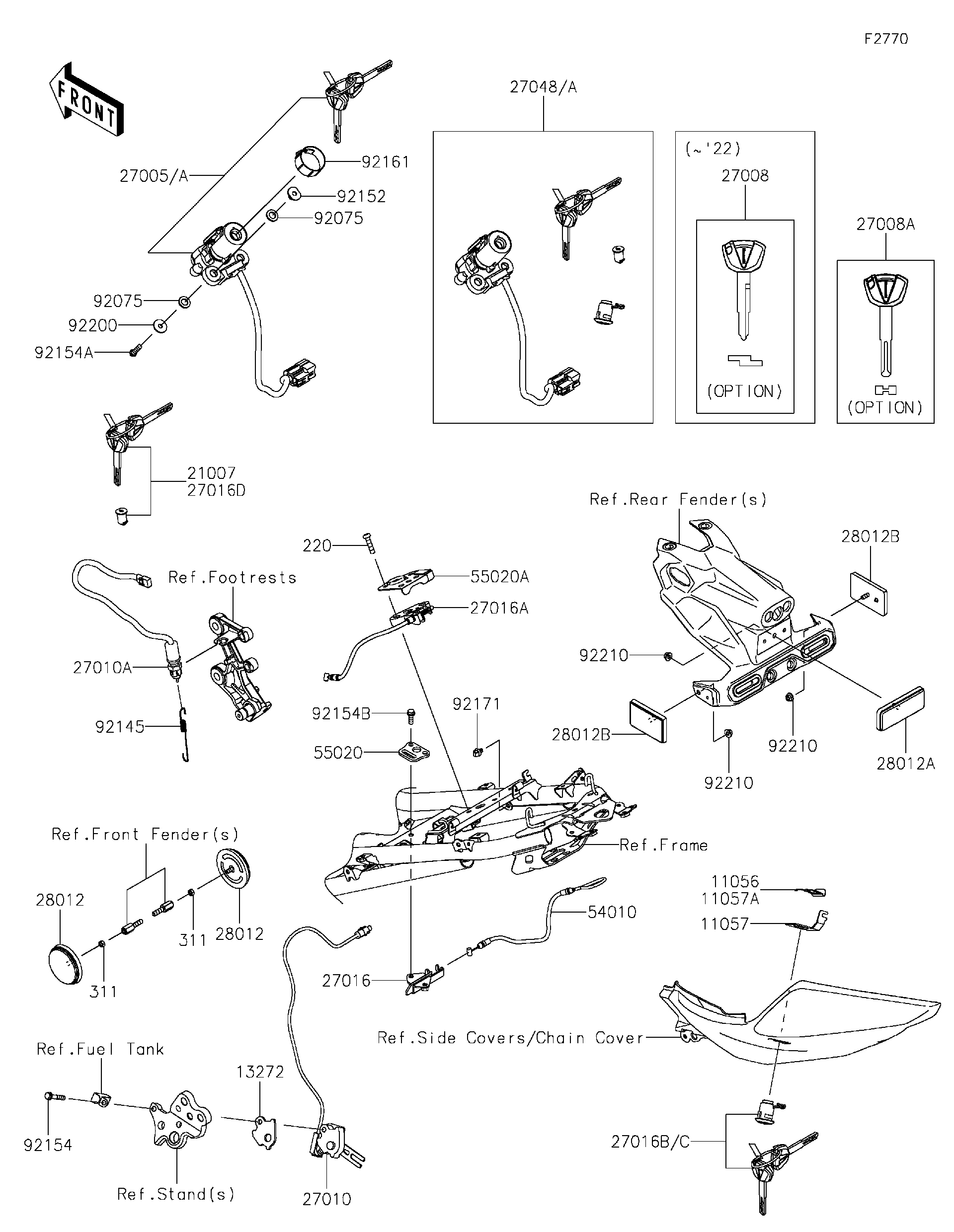 2023 Kawasaki Z400 ABS (ER400DPFNN) Ignition Switch/Locks