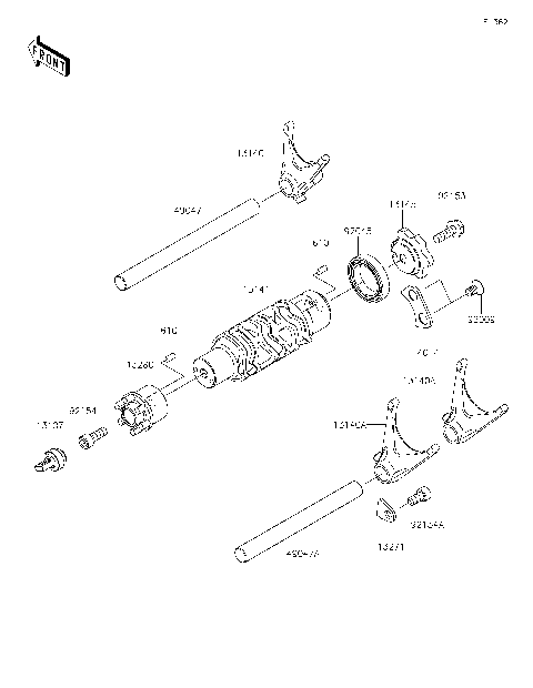 Gear Change Drum/Shift Fork(s)