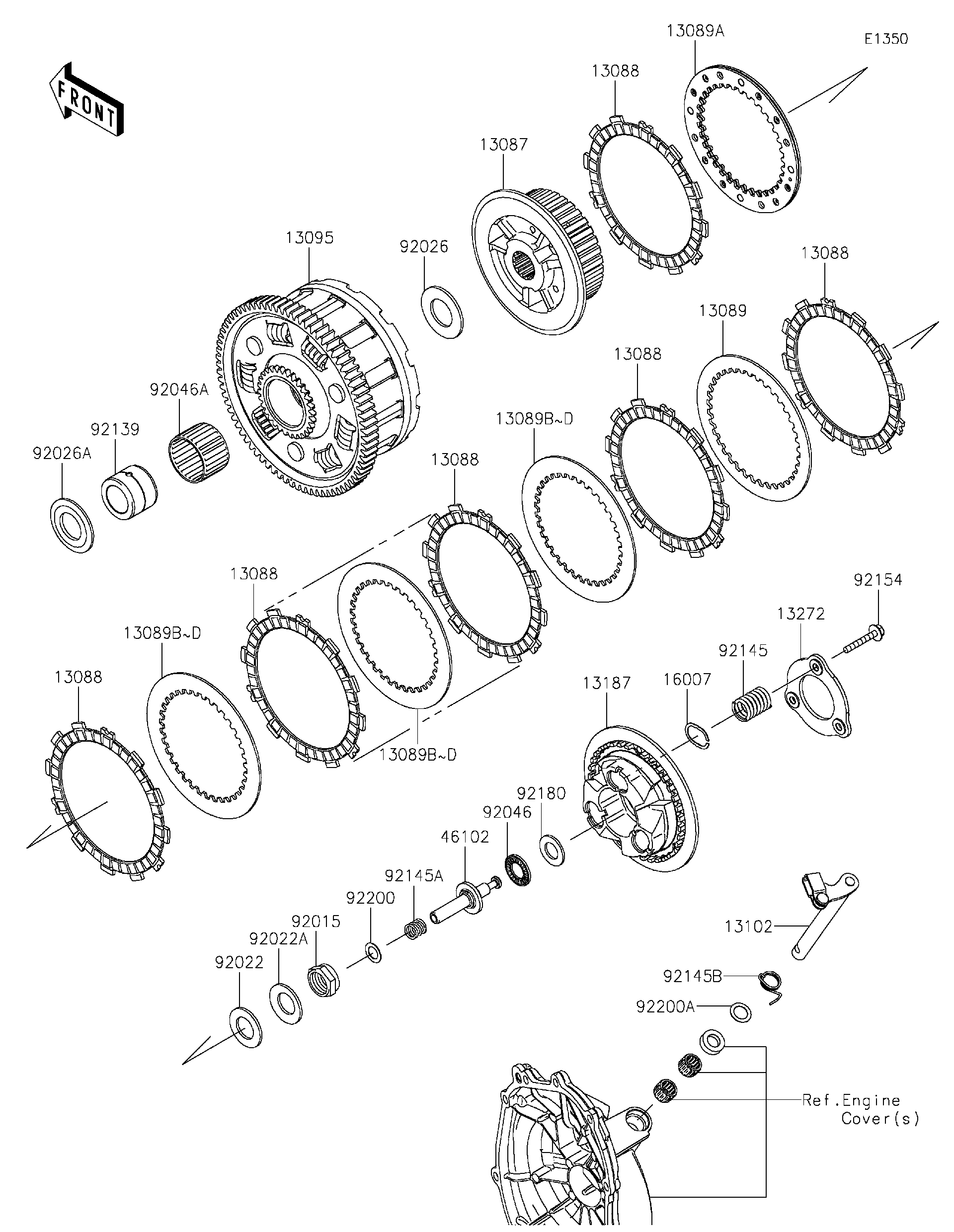 2021 Kawasaki NINJA® ZX™-6R (ZX636HMFNN) Clutch Motorcycles Parts