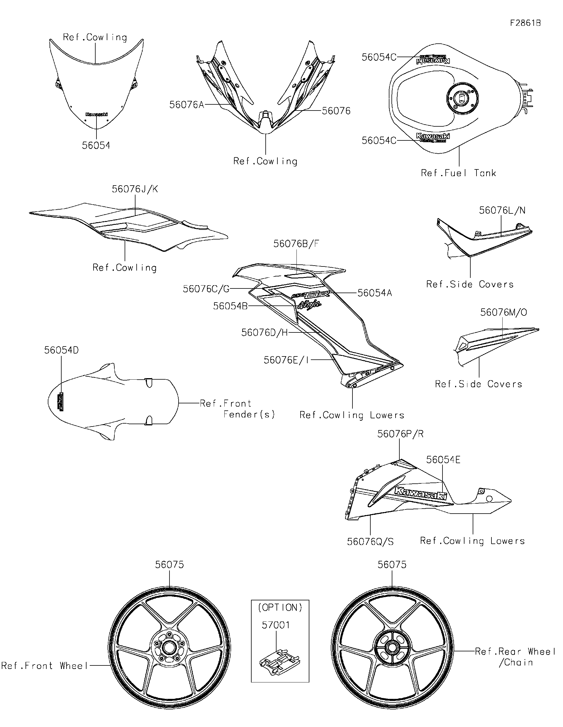2021 Kawasaki Ninja® ZX™-6R (ZX636HMFNL) Decals(Green)(HMFAN