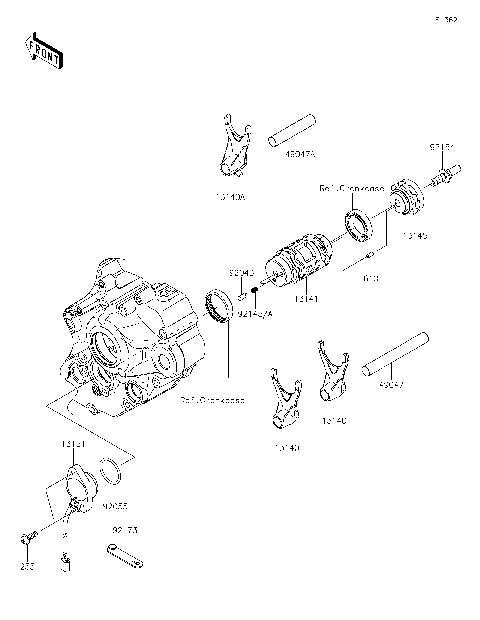Gear Change Drum/Shift Fork(s)