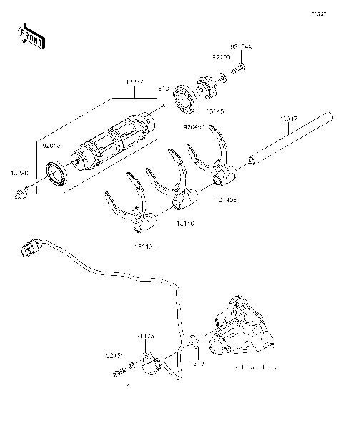 Gear Change Drum/Shift Fork(s)