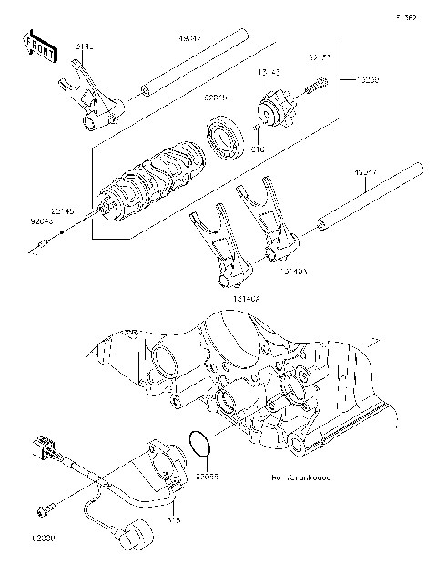 Gear Change Drum/Shift Fork(s)