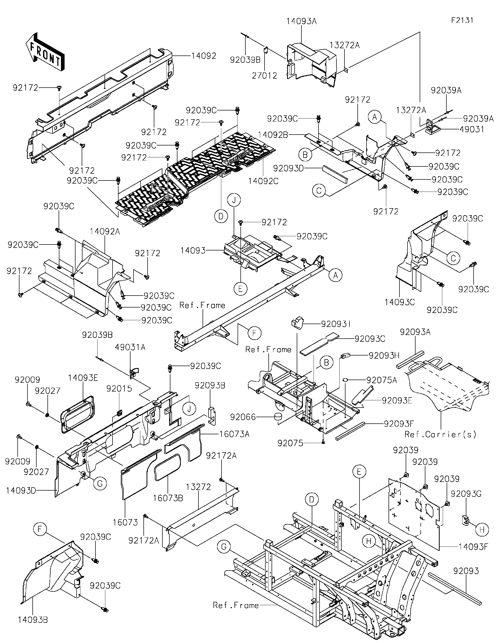 2021 Kawasaki MULE PRO-FXT™ EPS CAMO (KAF820DMFNL) Frame