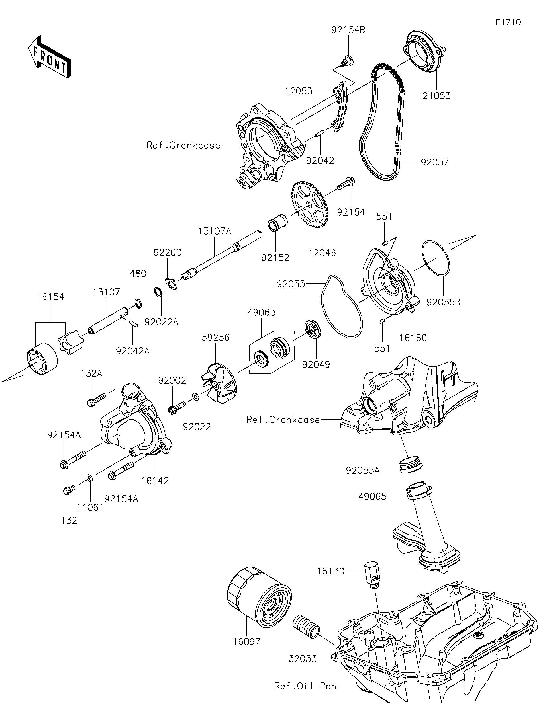 2021 Kawasaki Ninja® ZX™-10R ABS (ZX1002LMFNL) Oil Pump/Oil