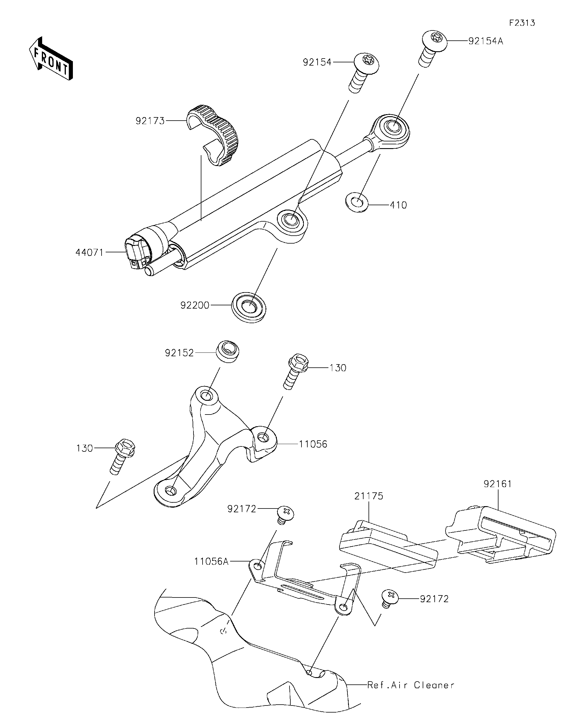 さか様 Steering Damper 44071-0857 Kawasaki ZX10R ABS 2013-2015