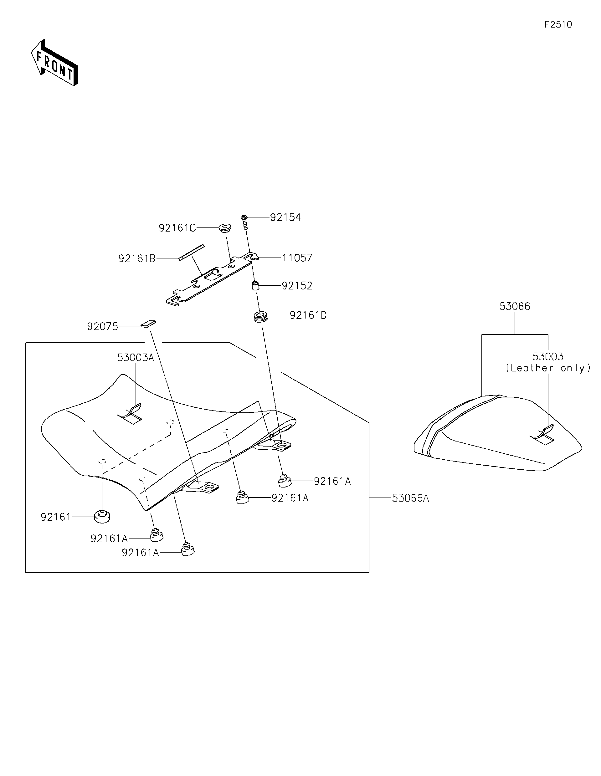 2021 Kawasaki Ninja® ZX™-10R ABS (ZX1002LMFNL) Seat Motorcycles