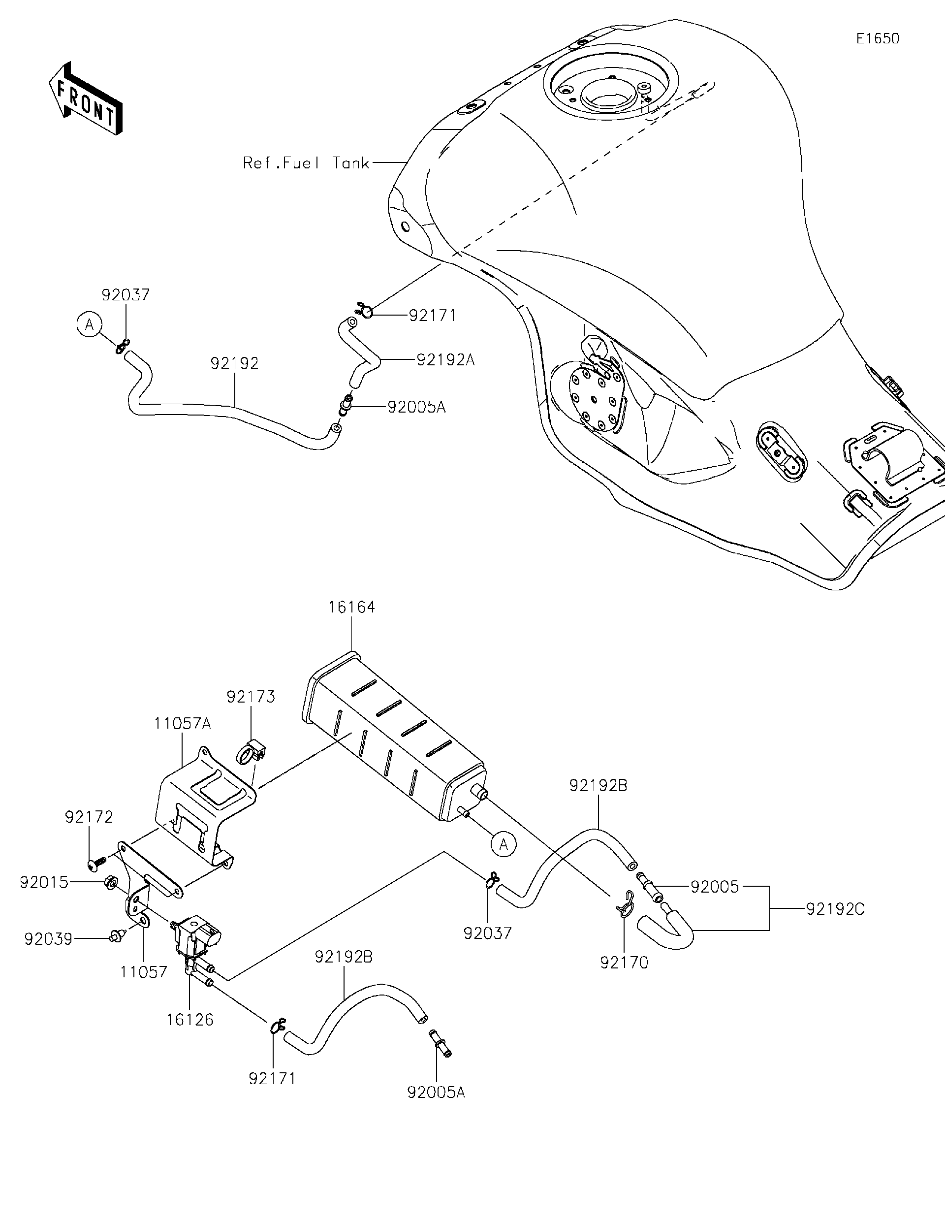 2021 Kawasaki Ninja® ZX™-10R (ZX1002MMFNL) Fuel Evaporative System