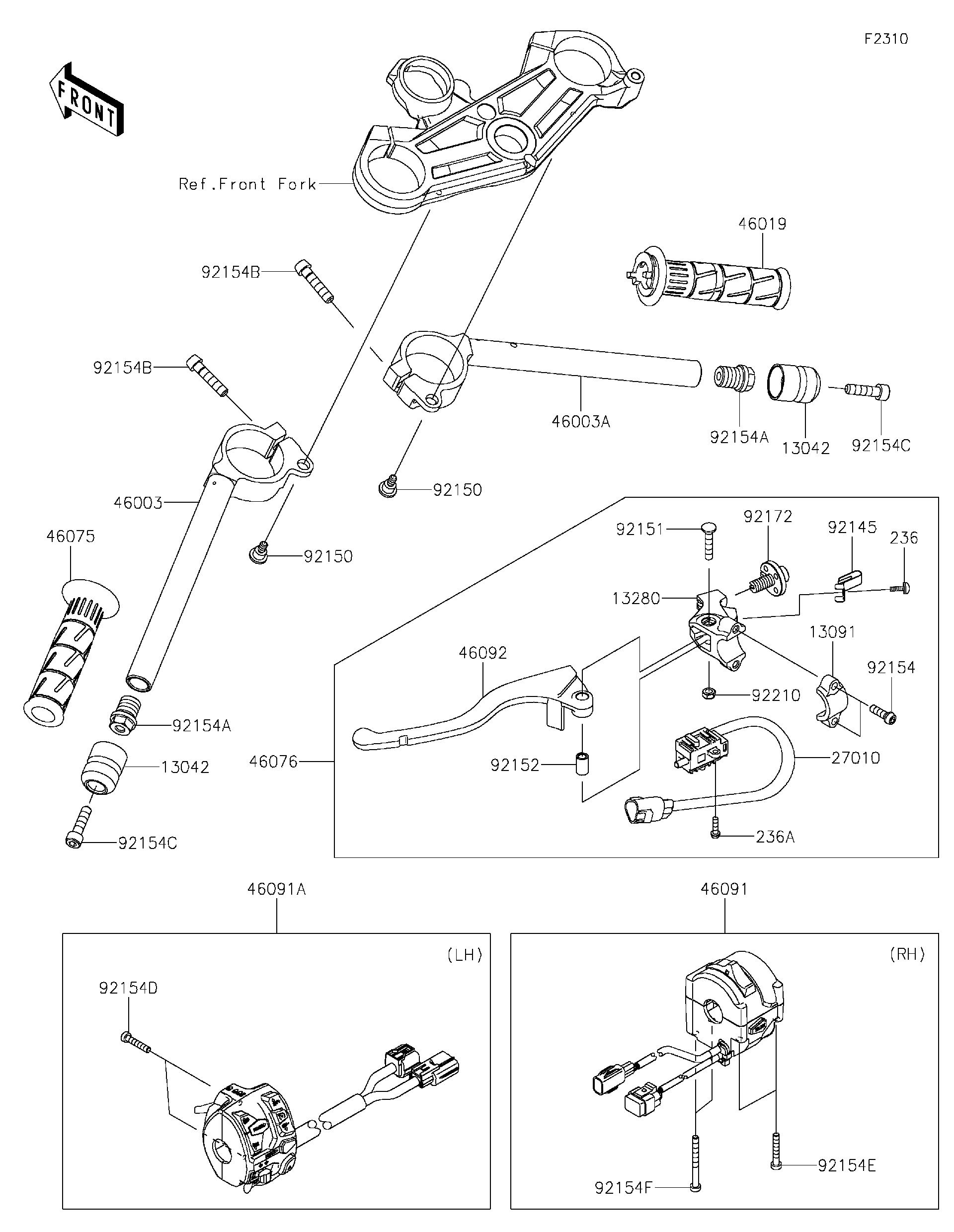 2021 Kawasaki Ninja® ZX™-10R (ZX1002MMFNL) Handlebar Motorcycles