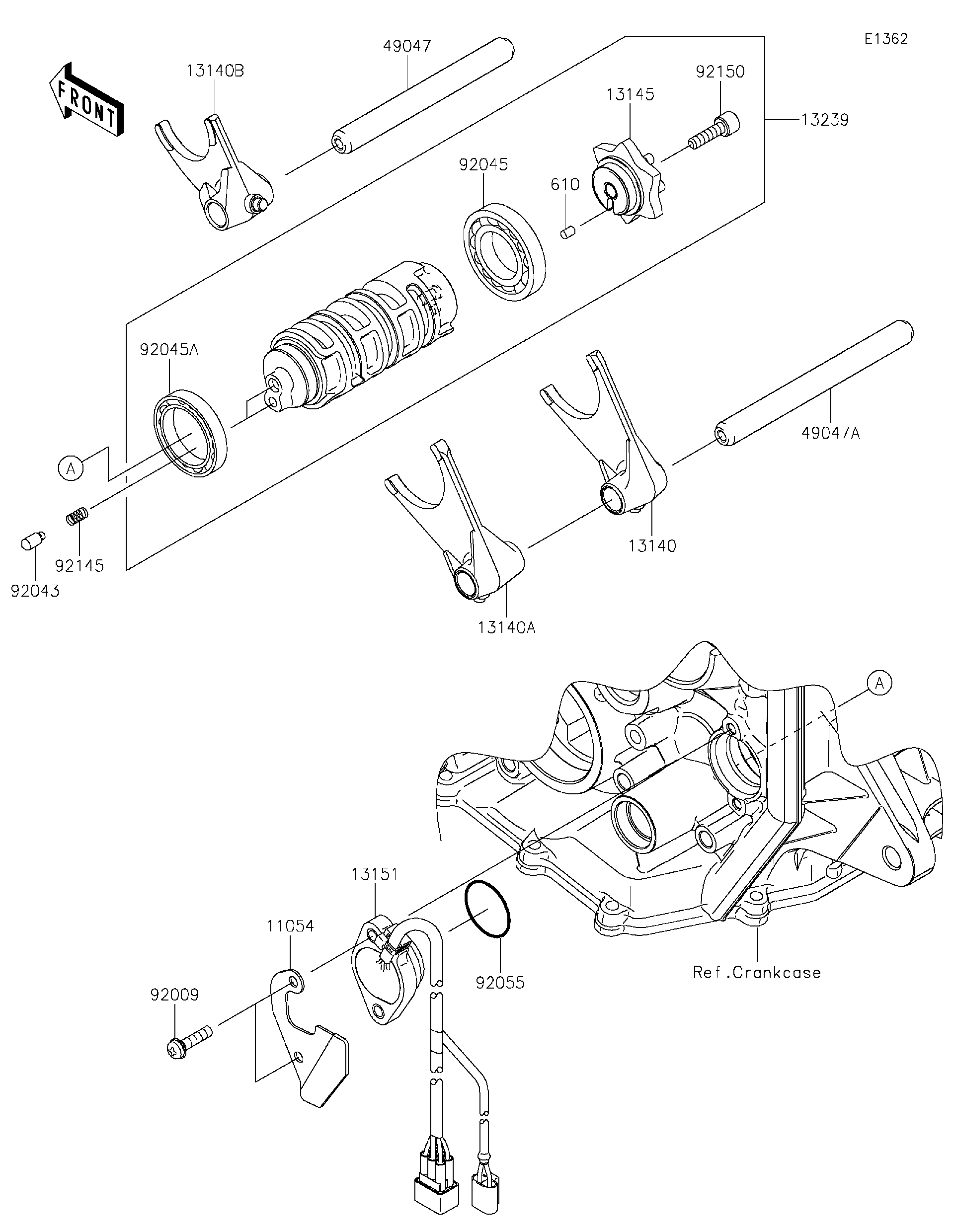 2021 Kawasaki Ninja® ZX™-6R (ZX600RMFNN) Gear Change Drum