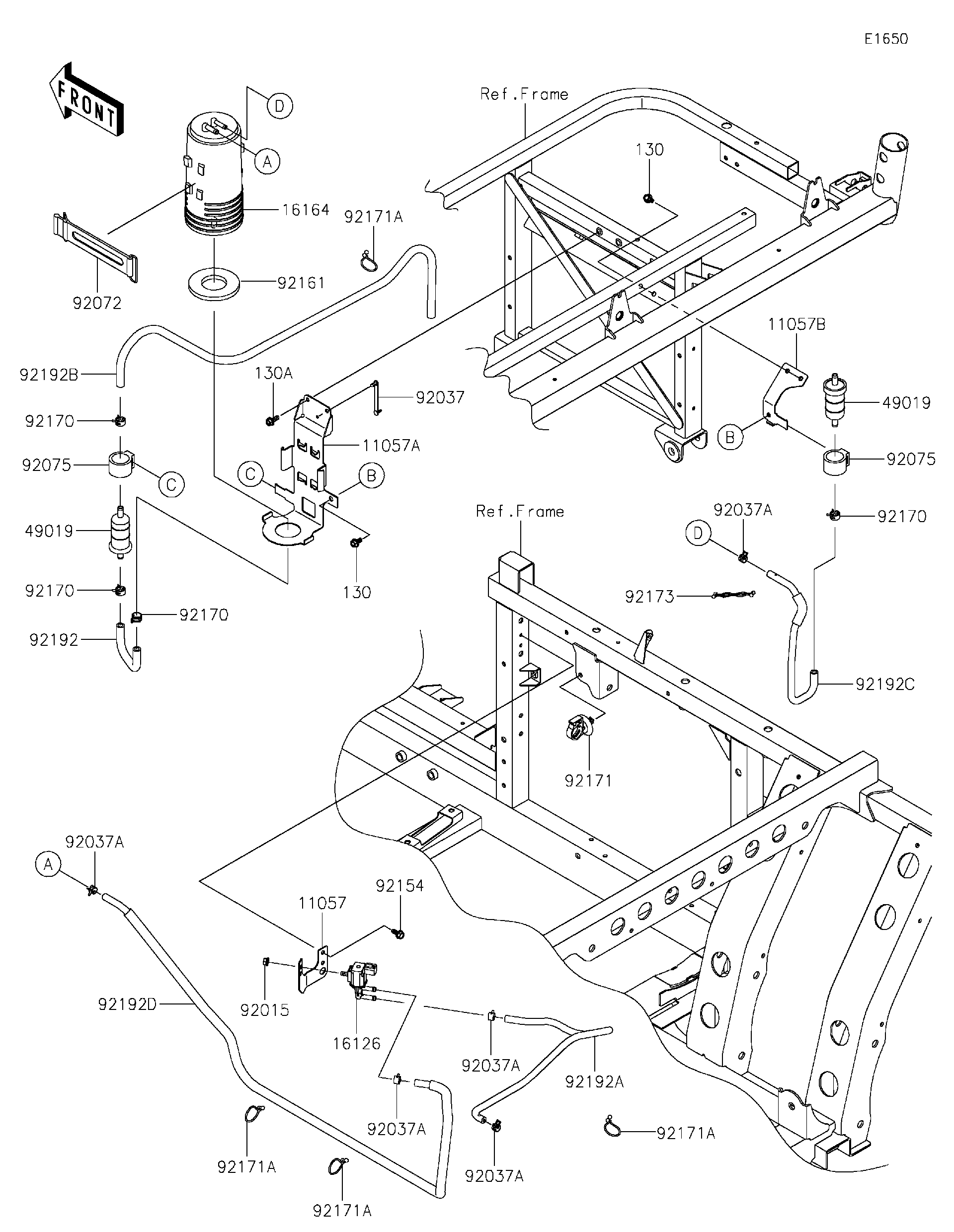 ecaページ Kawasaki ATV 1988 OEM Parts Diagram for Chassis Electrical