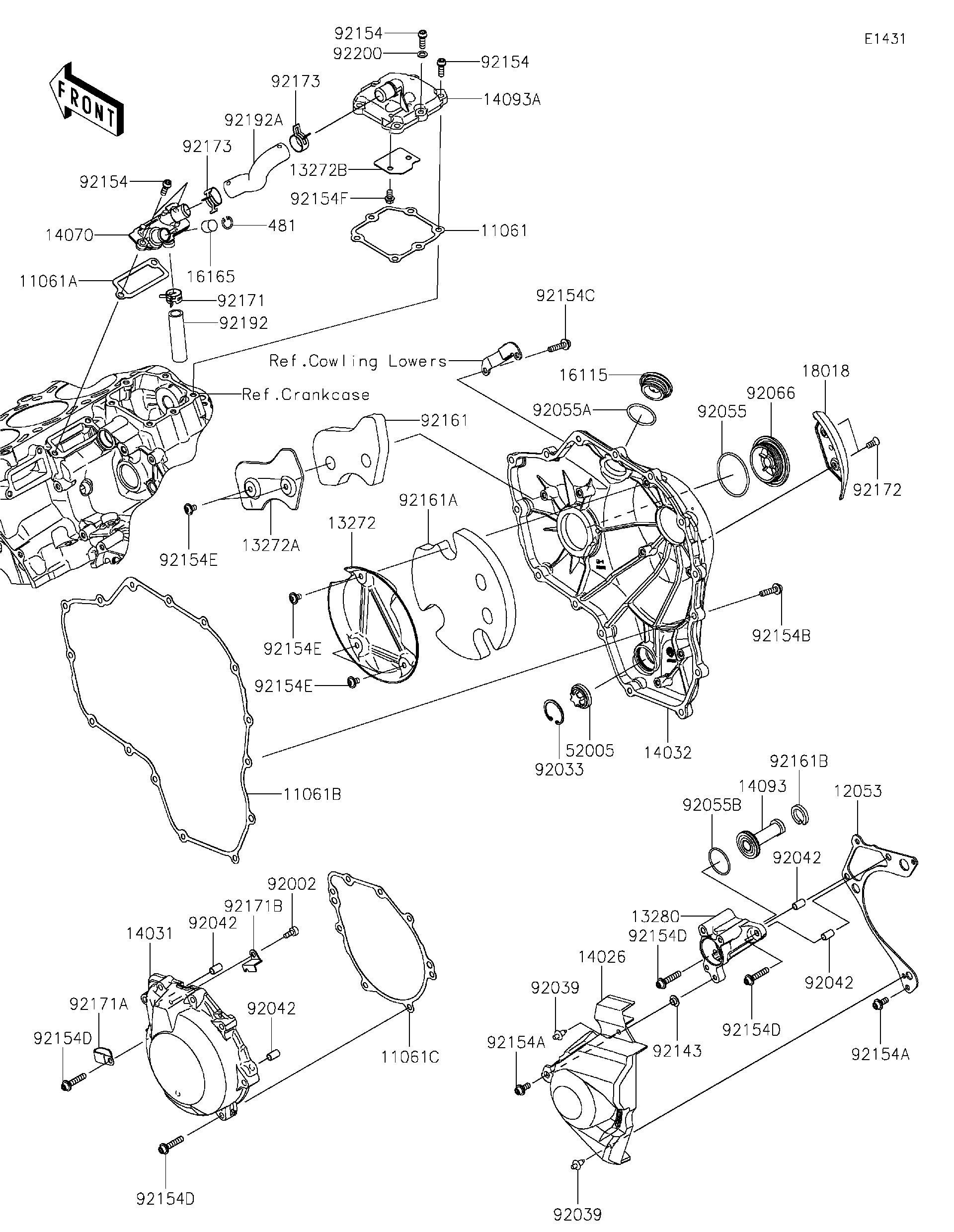 2024 Kawasaki NINJA H2®R ABS (ZX1000YRFNN) Engine Cover(s