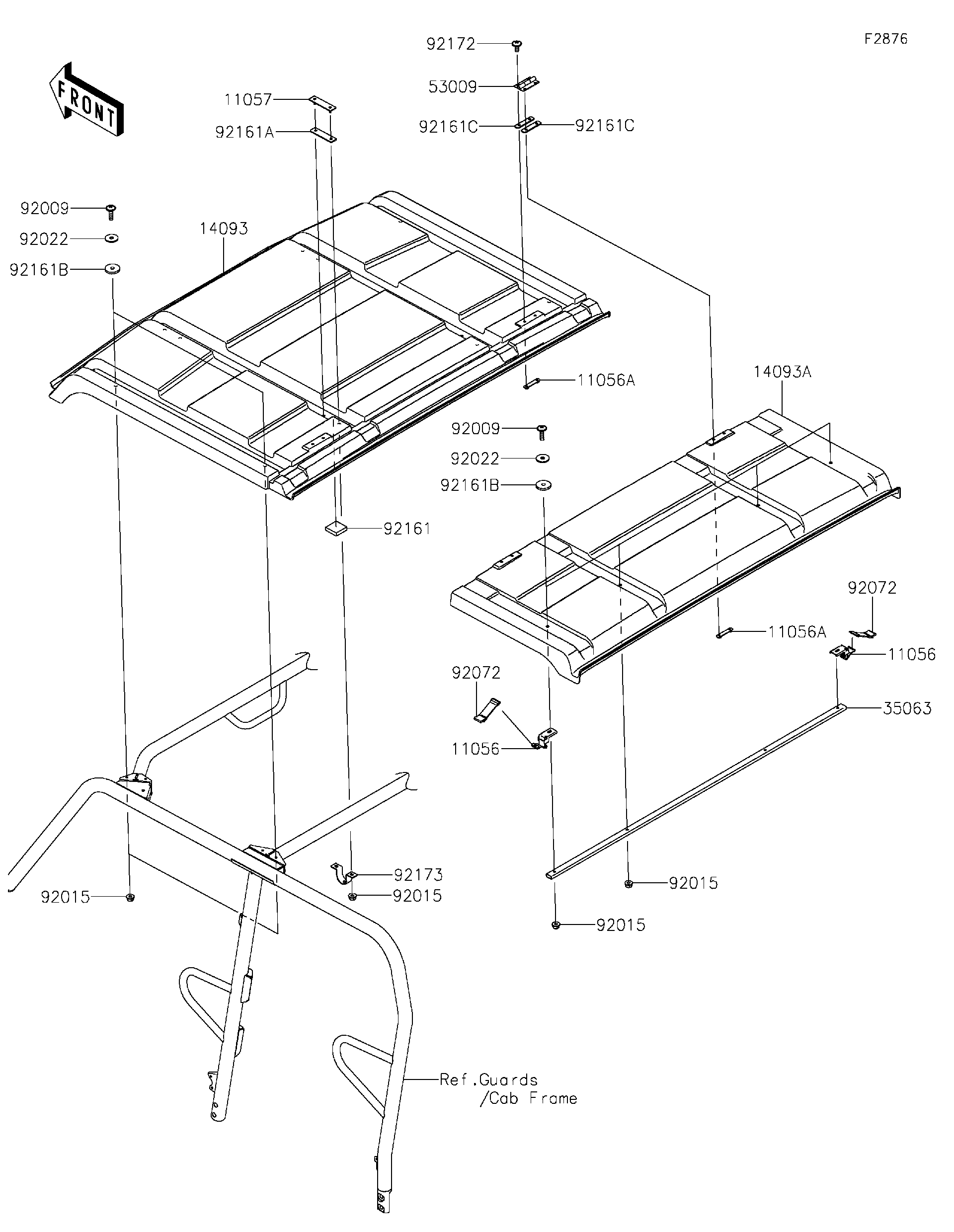 2022 Kawasaki MULE PRO-FXT™ EPS LE (KAT820CNFNN) Sun Top