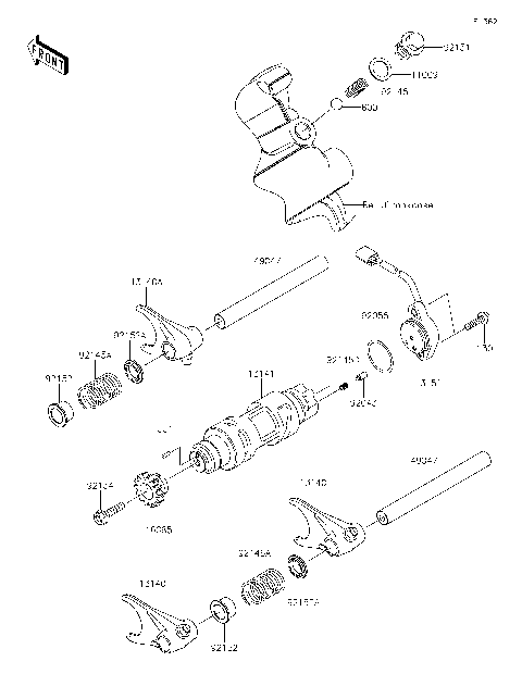 Gear Change Drum/Shift Fork(s)